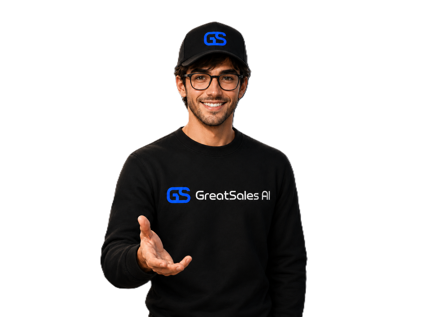 Revyn, the AI guide of GreatSales AI, welcoming the user.